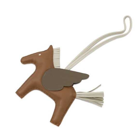 HERMES Rodeo Pegasus Size MM Lambskin Gold/Etoupe/Craie - Picture 1 of 7